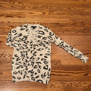 Forever 21 Button-down Leopard Print Cardigan